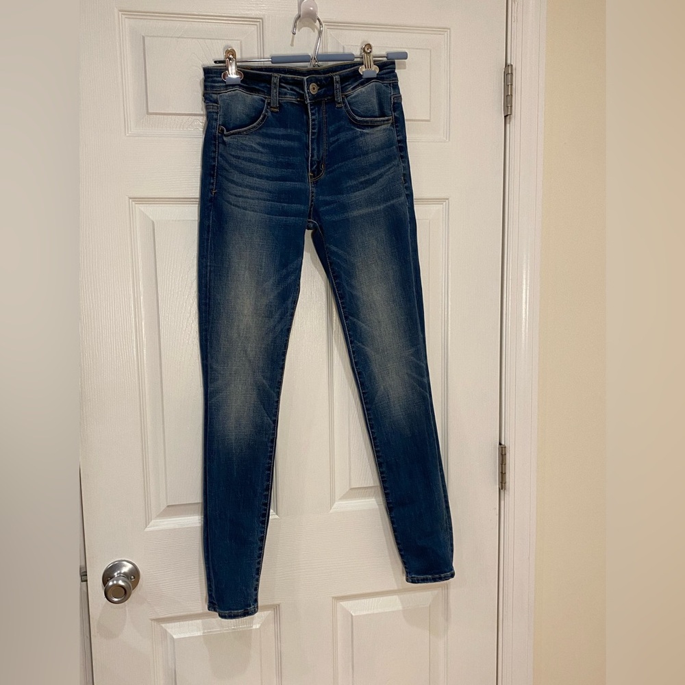 American Eagle Outfitters Size 6 Dark Blue High Rise Jeggings